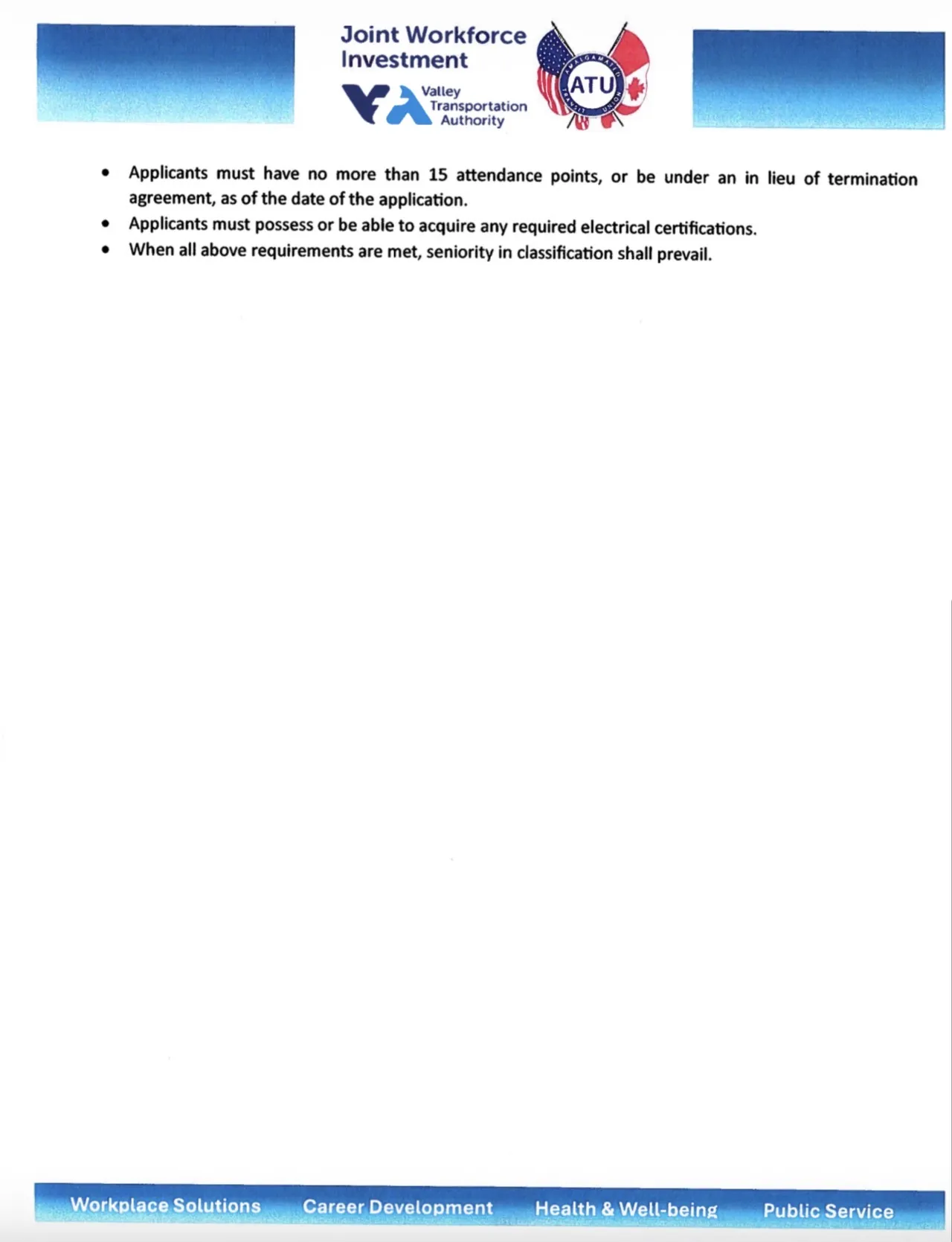 JWI ANNOUNCEMENT